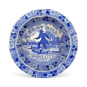 Vintage Fine Staffordshire Ware Dodge City KS Boot Hill Museum Ashtray